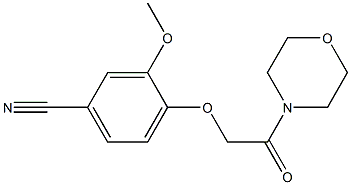 3-methoxy-4-[2-(morpholin-4-yl)-2-oxoethoxy]benzonitrile Structure