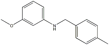 3-methoxy-N-[(4-methylphenyl)methyl]aniline 化学構造式