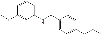 3-methoxy-N-[1-(4-propylphenyl)ethyl]aniline Structure