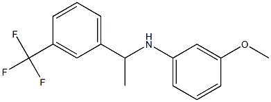 3-methoxy-N-{1-[3-(trifluoromethyl)phenyl]ethyl}aniline Struktur