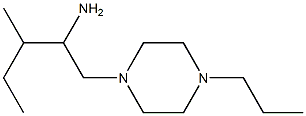 3-methyl-1-(4-propylpiperazin-1-yl)pentan-2-amine,,结构式