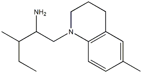 3-methyl-1-(6-methyl-1,2,3,4-tetrahydroquinolin-1-yl)pentan-2-amine 化学構造式