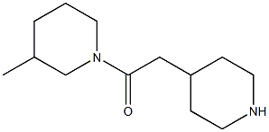 3-methyl-1-(piperidin-4-ylacetyl)piperidine Structure