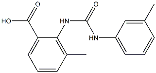 3-methyl-2-({[(3-methylphenyl)amino]carbonyl}amino)benzoic acid 结构式