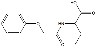 3-methyl-2-(2-phenoxyacetamido)butanoic acid 结构式