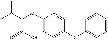 3-methyl-2-(4-phenoxyphenoxy)butanoic acid Struktur