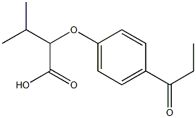 3-methyl-2-(4-propanoylphenoxy)butanoic acid Structure