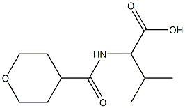 3-methyl-2-(oxan-4-ylformamido)butanoic acid 化学構造式