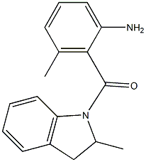 3-methyl-2-[(2-methyl-2,3-dihydro-1H-indol-1-yl)carbonyl]aniline 化学構造式