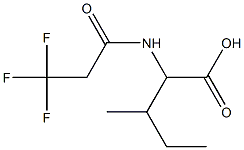 3-methyl-2-[(3,3,3-trifluoropropanoyl)amino]pentanoic acid Struktur