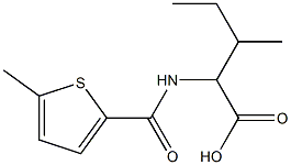 3-methyl-2-[(5-methylthiophen-2-yl)formamido]pentanoic acid Struktur