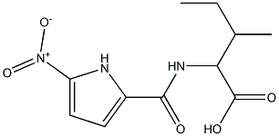 3-methyl-2-[(5-nitro-1H-pyrrol-2-yl)formamido]pentanoic acid,,结构式