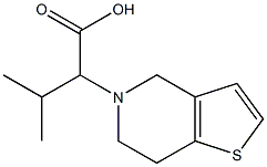 3-methyl-2-{4H,5H,6H,7H-thieno[3,2-c]pyridin-5-yl}butanoic acid Struktur