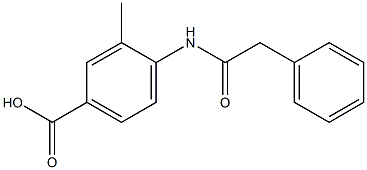 3-methyl-4-(2-phenylacetamido)benzoic acid Structure