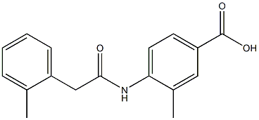 3-methyl-4-[2-(2-methylphenyl)acetamido]benzoic acid Structure