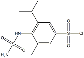 3-methyl-5-(propan-2-yl)-4-(sulfamoylamino)benzene-1-sulfonyl chloride Struktur