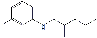3-methyl-N-(2-methylpentyl)aniline,,结构式