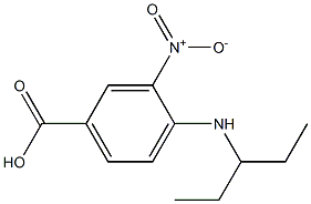 3-nitro-4-(pentan-3-ylamino)benzoic acid,,结构式