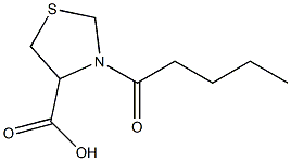 3-pentanoyl-1,3-thiazolidine-4-carboxylic acid 化学構造式
