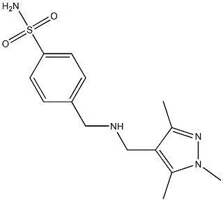 4-({[(1,3,5-trimethyl-1H-pyrazol-4-yl)methyl]amino}methyl)benzene-1-sulfonamide Structure