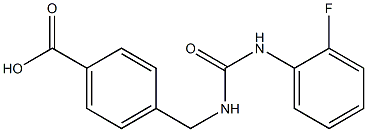 4-({[(2-fluorophenyl)carbamoyl]amino}methyl)benzoic acid,,结构式