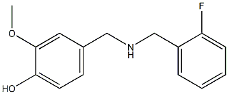 4-({[(2-fluorophenyl)methyl]amino}methyl)-2-methoxyphenol Struktur