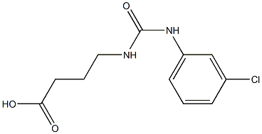 4-({[(3-chlorophenyl)amino]carbonyl}amino)butanoic acid 化学構造式