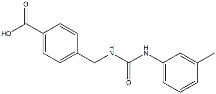 4-({[(3-methylphenyl)carbamoyl]amino}methyl)benzoic acid Structure