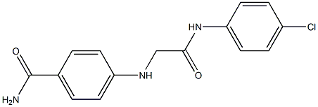 4-({[(4-chlorophenyl)carbamoyl]methyl}amino)benzamide Structure