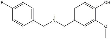 4-({[(4-fluorophenyl)methyl]amino}methyl)-2-methoxyphenol Struktur
