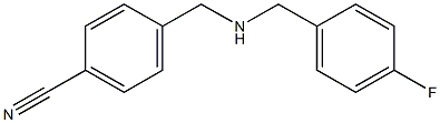 4-({[(4-fluorophenyl)methyl]amino}methyl)benzonitrile, 797769-58-5, 结构式