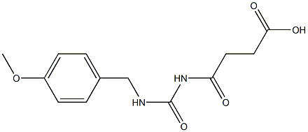 4-({[(4-methoxyphenyl)methyl]carbamoyl}amino)-4-oxobutanoic acid 化学構造式