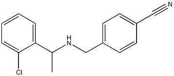 4-({[1-(2-chlorophenyl)ethyl]amino}methyl)benzonitrile 化学構造式