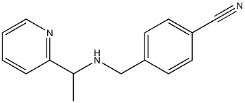 4-({[1-(pyridin-2-yl)ethyl]amino}methyl)benzonitrile 结构式