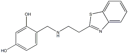 4-({[2-(1,3-benzothiazol-2-yl)ethyl]amino}methyl)benzene-1,3-diol Structure