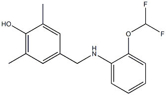 4-({[2-(difluoromethoxy)phenyl]amino}methyl)-2,6-dimethylphenol Struktur