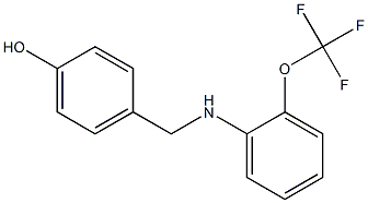4-({[2-(trifluoromethoxy)phenyl]amino}methyl)phenol Structure