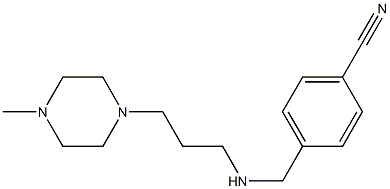 4-({[3-(4-methylpiperazin-1-yl)propyl]amino}methyl)benzonitrile Struktur