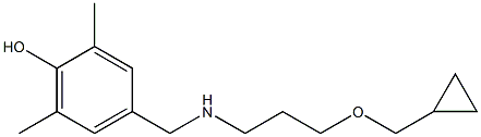4-({[3-(cyclopropylmethoxy)propyl]amino}methyl)-2,6-dimethylphenol Structure