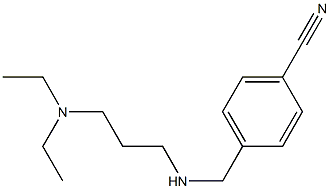 4-({[3-(diethylamino)propyl]amino}methyl)benzonitrile,,结构式