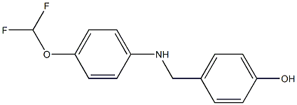 4-({[4-(difluoromethoxy)phenyl]amino}methyl)phenol Structure