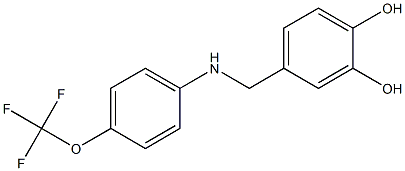 4-({[4-(trifluoromethoxy)phenyl]amino}methyl)benzene-1,2-diol,,结构式