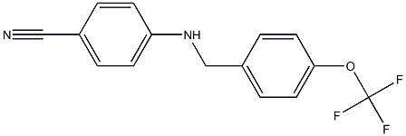 4-({[4-(trifluoromethoxy)phenyl]methyl}amino)benzonitrile Struktur