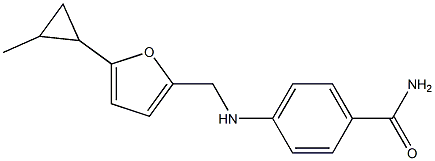 4-({[5-(2-methylcyclopropyl)furan-2-yl]methyl}amino)benzamide Structure