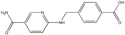 4-({[5-(aminocarbonyl)pyridin-2-yl]amino}methyl)benzoic acid Structure