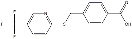 4-({[5-(trifluoromethyl)pyridin-2-yl]sulfanyl}methyl)benzoic acid Structure