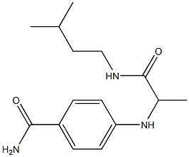 4-({1-[(3-methylbutyl)carbamoyl]ethyl}amino)benzamide,,结构式