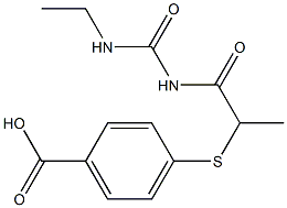 4-({1-[(ethylcarbamoyl)amino]-1-oxopropan-2-yl}sulfanyl)benzoic acid Structure