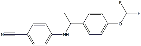 4-({1-[4-(difluoromethoxy)phenyl]ethyl}amino)benzonitrile 结构式