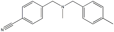 4-({methyl[(4-methylphenyl)methyl]amino}methyl)benzonitrile 化学構造式